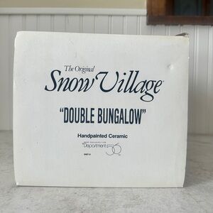 Dept 56 Snow Village Double Bungalow #54070 Christmas House w Light & Box